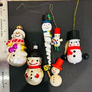 ⛄️ Bundle of 6 Snowman Christmas Ornaments